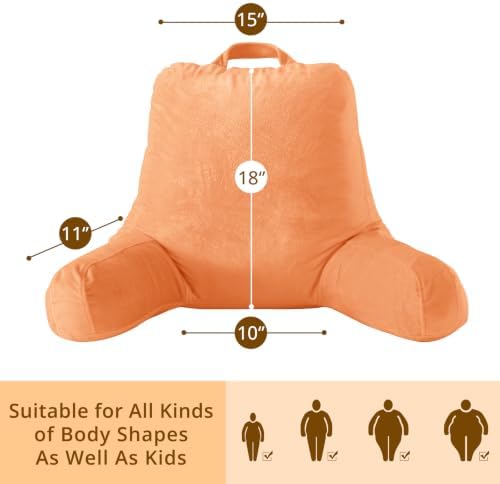Sasttie Reading Pillow for Bed, Back Pillow for Sitting Up - Image 4