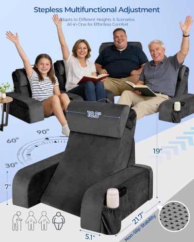 Kayfia Reading Pillow, 30-90° Stepless Adjust Angle & Height - Image 2