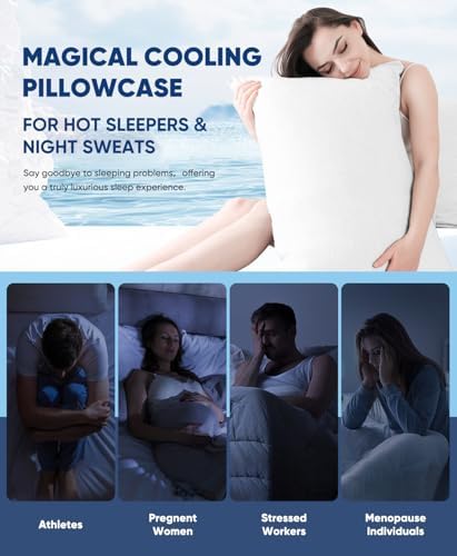 LUXEAR Cooling Pillow Cases for Hot Sleepers, Standard Size - Image 6