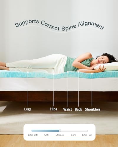 PERLECARE 4 inch Queen Ventilated Memory Foam Mattress Topper - Image 3