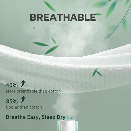 OhGeni 100% Waterproof Mattress Protector, Twin XL Bamboo Viscose Top Layer Pad - Image 6