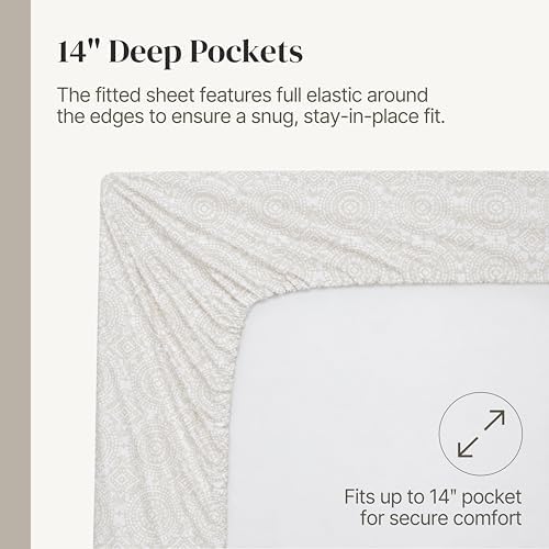 Modern Threads Printed 4-Piece Extra Soft Bedding Sheets & Pillowcase Set - Image 6