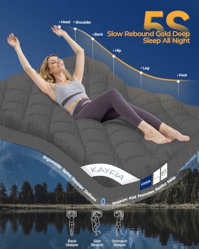 Kayfia 3 Inch Queen Memory Foam Mattress Topper - Image 6