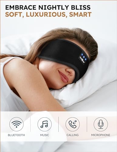 MUSICOZY Sleep Headphones Bluetooth 5.4 Sleep Eye Mask - Image 2