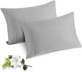 Horbaunal Microfiber Pillowcases King Size, Light Grey, 2 Pack by Horbaunal