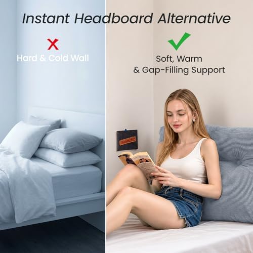 Sasttie Headboard Pillow Twin/Twin XL, Wedge Pillow Headboard - Image 3