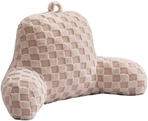 Aimuan Reading Pillow Checkered Bed Rest Wedge Backrest Checkerboard Pillow by AIMUAN