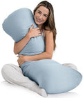 SleepCloud Weighted Body Pillow 8lbs, Cooling Tencel Cover, 48” x 14” XL by SleepCloudBodyPillows