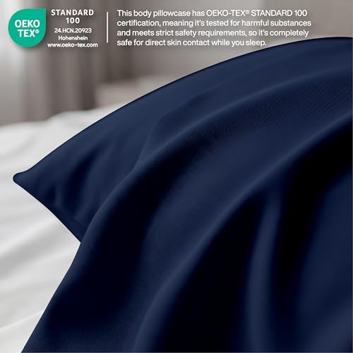 QUEENSBAY Body Pillow Case, 1 Pack, Soft Microfiber Long Pillow Cover, - Image 5