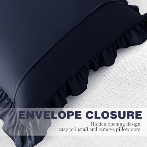 KKJIAF 2 Pack Ruffle Pillow Cases 24x24 Inches - Image 6