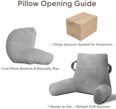 Reading Pillow for Sitting in Bed Adult, Memory Foam - Image 7