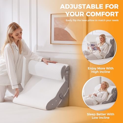 Ruqmuis Wedge Pillow Set for After Surgery, Bed Wedge Pillow - Image 6