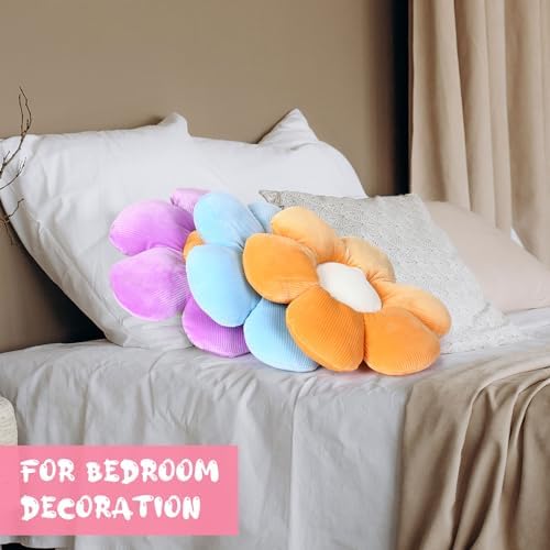 Reginary 4 Pcs Flower Floor Pillow Cushion Kids - Image 4