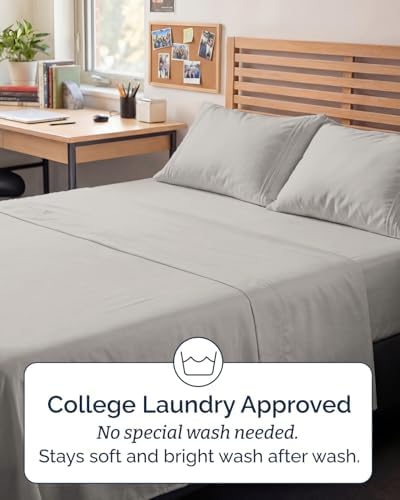 Full XL Sheets - 4 Piece Full XL Sheet Set - Soft & Cooling - French Grey - Image 6