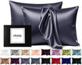 Mulberry Silk Pillow Cases for Hair and Skin, Dark Gray by Home