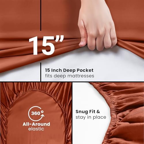 King Fitted Sheet, Ultra Soft Fits Up to 15 Inch Deep Pocket - Image 3