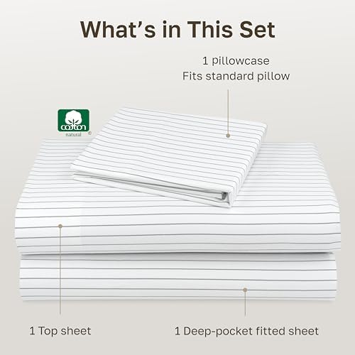 California Design Den 100% Cotton Sateen Twin XL Size Bed Sheet Set - Image 4