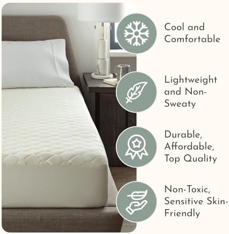 100% Cotton Organic Mattress Protector | Breathable & Noiseless GOTS Organic - Image 3