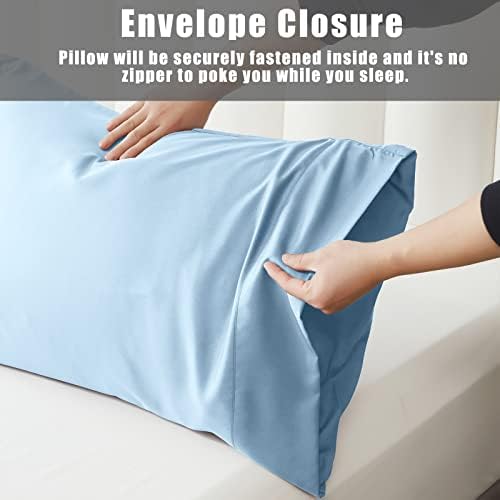 Pillow Cases King Size 2 Pack, Bamboo Rayon Cooling Pillowcases - Image 6