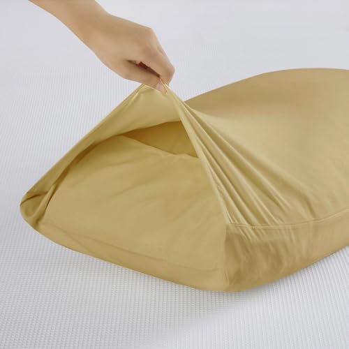 Gold King Size Pillow Cases Set of 2 - Image 4