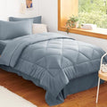 CozyLux Twin XL Comforter Set 68"x88" Dusty Blue by CozyLux