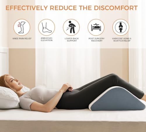 Knee Wedge Pillow for Post-Surgery Recovery-Leg Elevation Support for Sleep - Image 5