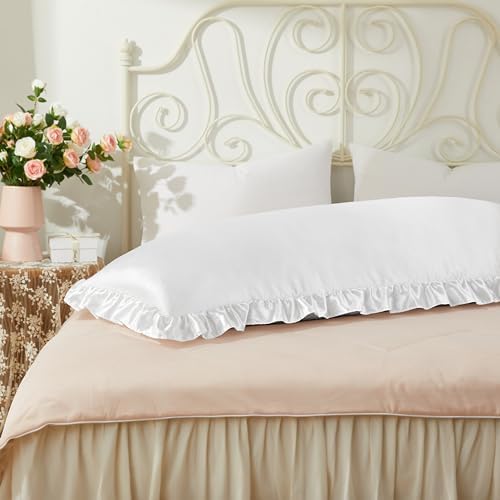 White Satin Pillowcases Body Pillow - Image 3