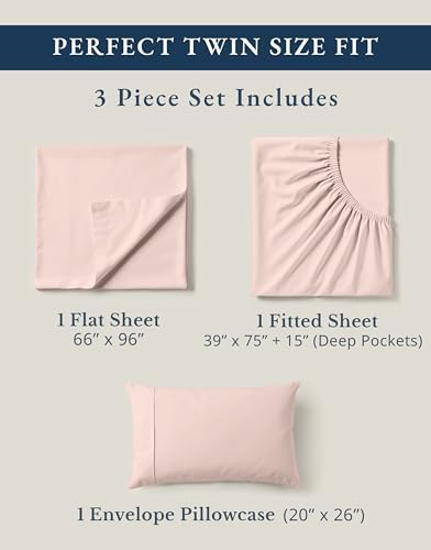 LANE LINEN Eco Friendly 100% Organic Cotton Twin Sheet Set, Hotel Quality - Image 4