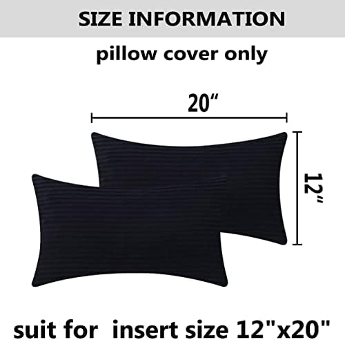 Home Brilliant Rectangle Throw Pillow Covers Super Soft Decorative Striped - Image 5
