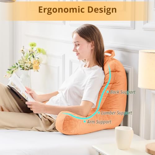 Sasttie Reading Pillow for Bed, Back Pillow for Sitting Up - Image 5