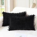CaliTime Decorative Couch Throw Pillow Covers 20 X 12 Inches Black by CaliTime