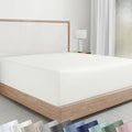 Soft Natural 100% Cotton Sateen Full Bed Fitted Sheet by CaliforniaDesignDen