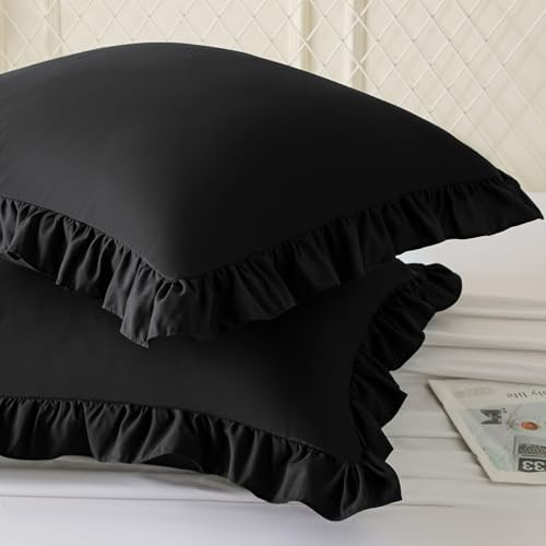 KKJIAF 2 Pack Ruffle Pillow Cases 18x18 Inches - Image 2