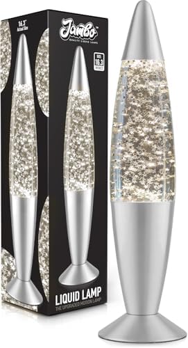 Jambo 16-Inch Silver Star Glitter Lamp I Beautiful Liquid Lamp I Entertaining for Adults and Kids I Perfect Holiday Gift by Jambo