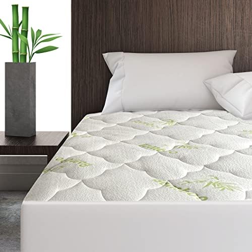 King Size Air Mattress Topper Cover Thick Quilted Pad King, Bamboo Viscose - Image 4