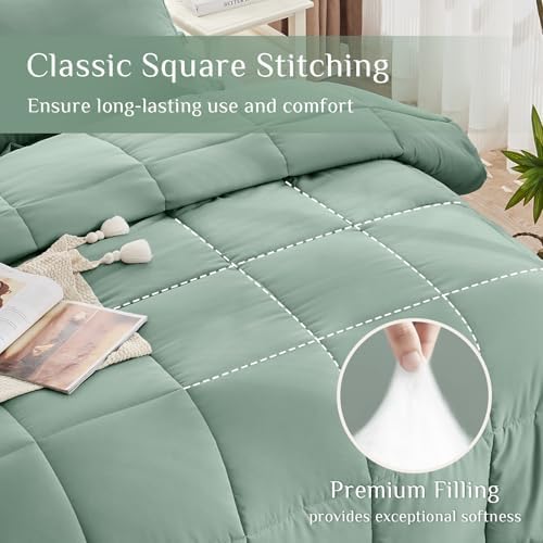 JOLLYVOGUE Queen Comforter Set, Ultra-Soft Bed in a Bag Queen Size 7 Pieces - Image 3