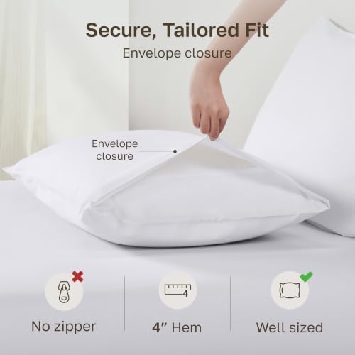 California Design Den 100% Organic Cotton 2-Pack Queen Size Pillow Cases - Image 4