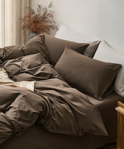 JELLYMONI 100% Washed Cotton Pillowcases, Envelope Closure 2-Pack - Image 3