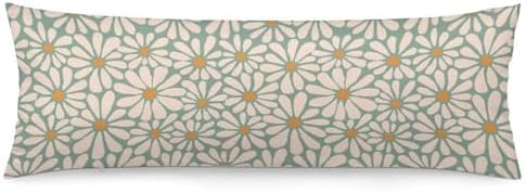 Abstract Daisy Flower Body Pillow Cover Pillowcase by Unknown