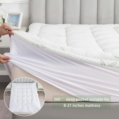 WhatsBedding Mattress Topper Full, Soft Pillow Top - Image 2