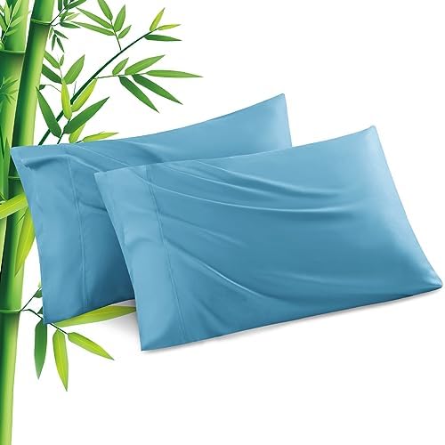 Pillowcases Standard Size 2 Pack, Cooling Viscose from Bamboo Pillow Cases by JamRest