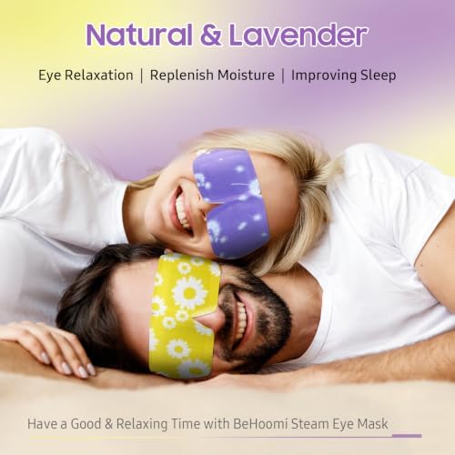 BeHoomi Steam Eye Mask, 10 Packs Heated Eye Mask, Self Heating Disposable Warm - Image 2
