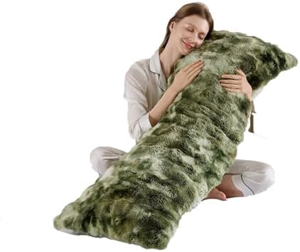 20"x54"Luxury Shaggy Faux Fur Body Pillow Cover, Bubble Fluffy Plush Bed Body by Animebody