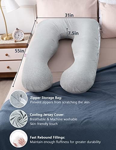 AngQi Pregnancy Pillows, U Shaped Pregnancy Body Pillow - Image 6