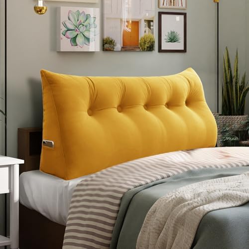 11 lbs Thickened Queen Wedge Pillow Headboard Body Positioner Bed Wedge Pillow by Rucener