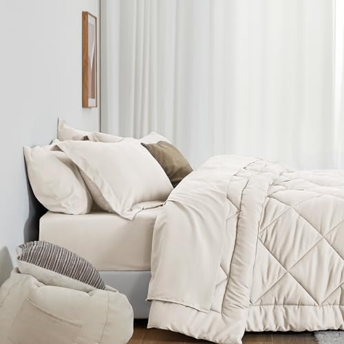 Love's cabin Full Comforter Set Off White, 7 Pieces Full Bed in a Bag, All - Image 3