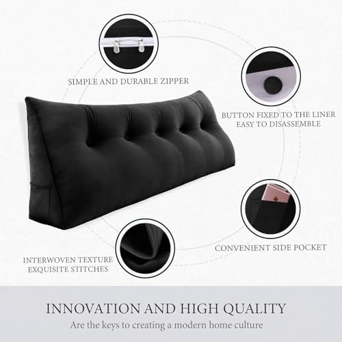 Bed Wedge Headboard Pillow King Bedrest Reading Pillow - Image 4