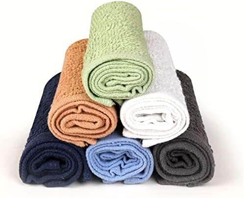 Towel and Linen Mart 100% Cotton - 24 Pack Wash Cloth Set - Flannel Face Cloths, Highly Absorbent and Soft Feel Fingertip Towels (Multi, Pack of 24) - Image 2
