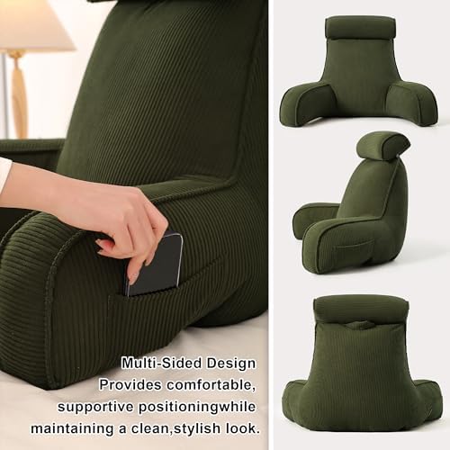 Corduroy Reading Pillow, Backrest Pillow - Image 4