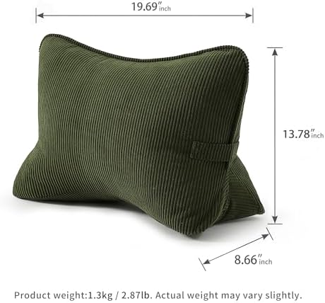 Pat. Pend. Corduroy Ergonomic Lumbar Support Pillow - Image 5